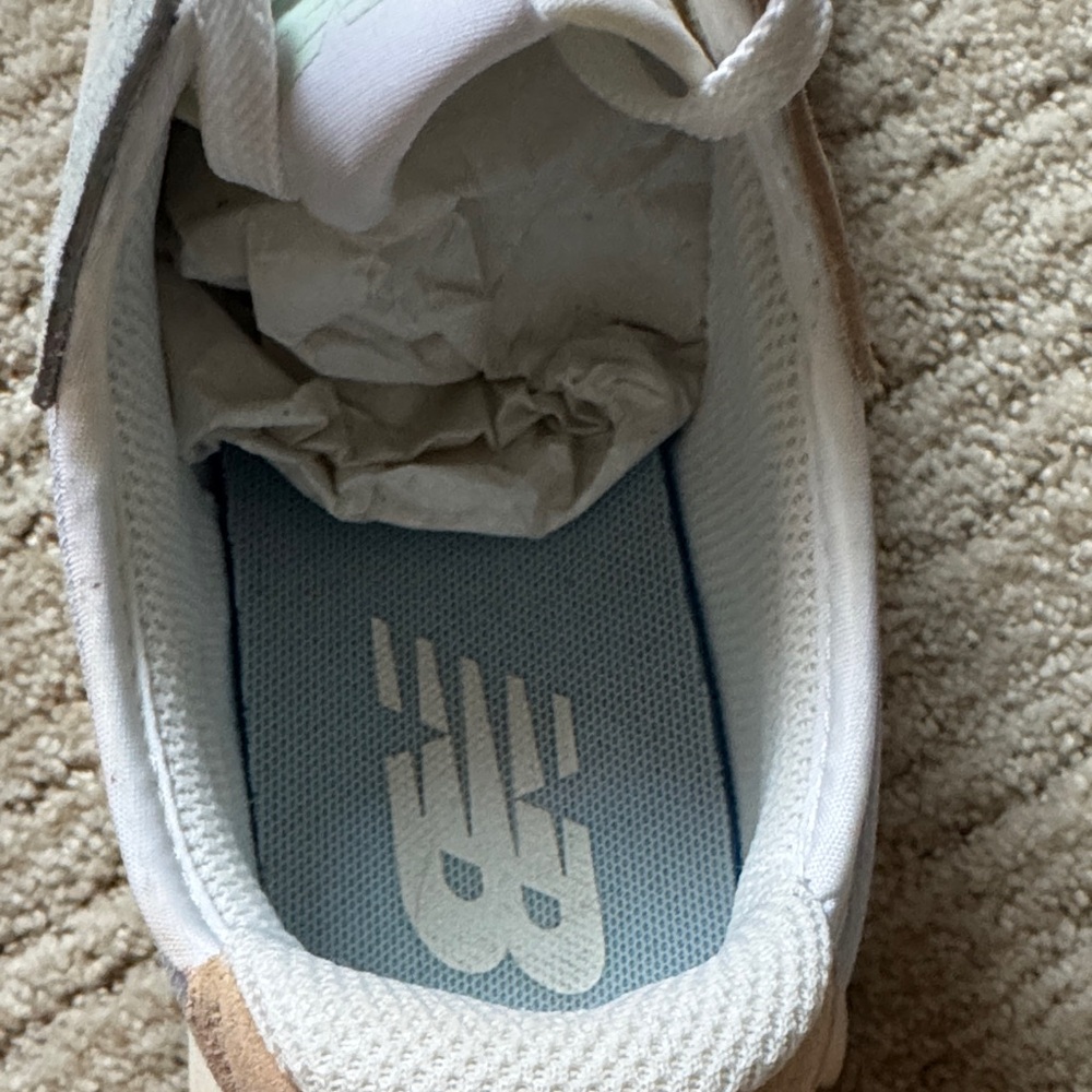 New Balance Women's Cream and Blue Sneakers - Picture 5 of 5